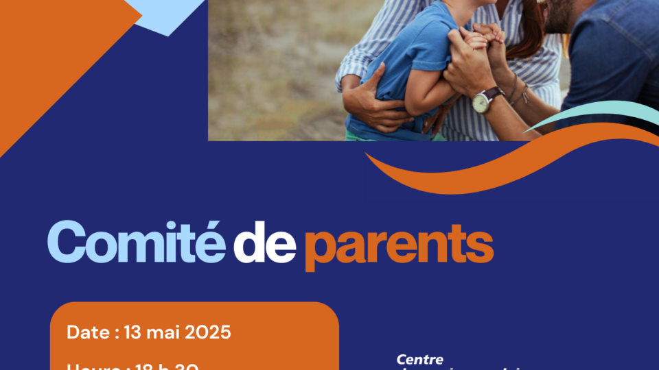 Rencontre du comité de parents le mardi 13 mai 2025 à 18 h 30