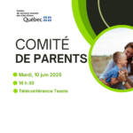 Avis public : Séance du comité de parents le 10 juin 2025 à 18 h 30