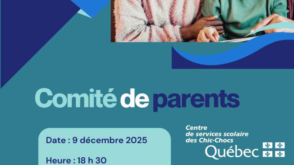 Avis public : Séance du comité de parents le mardi 9 décembre 2025