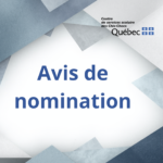 Avis de nomination à la direction générale adjointe