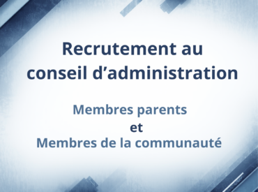 Avis public : recrutement au conseil d&rsquo;administration