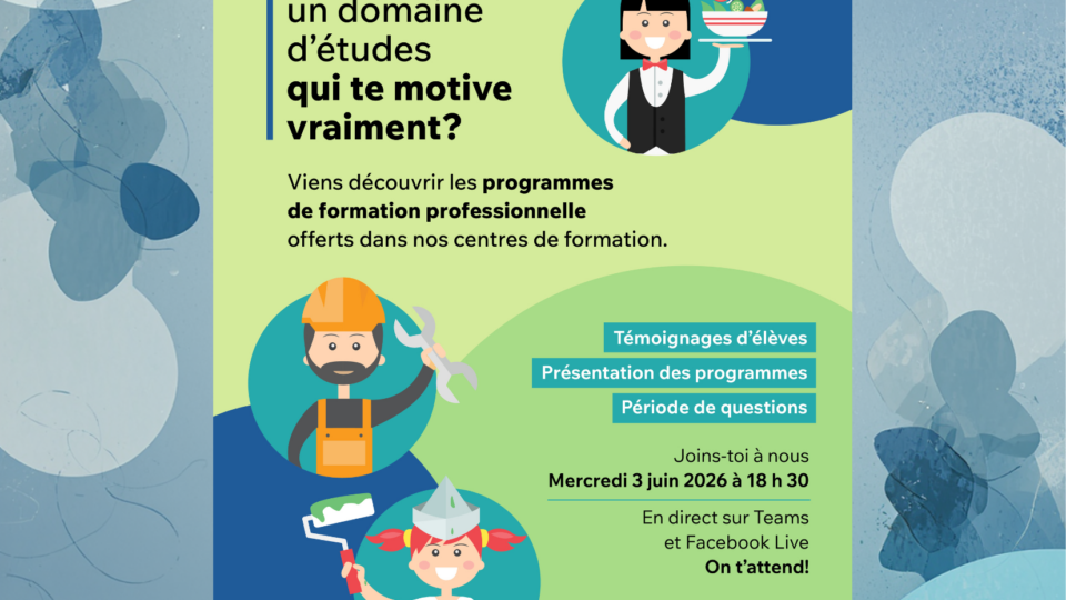 Soirée d&rsquo;information sur la formation professionnelle et la formation générale adulte