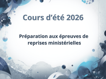 Cours d&rsquo;été 2026