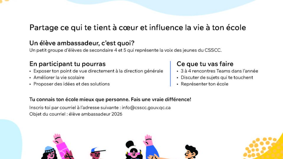 Deviens élève ambassadeur!